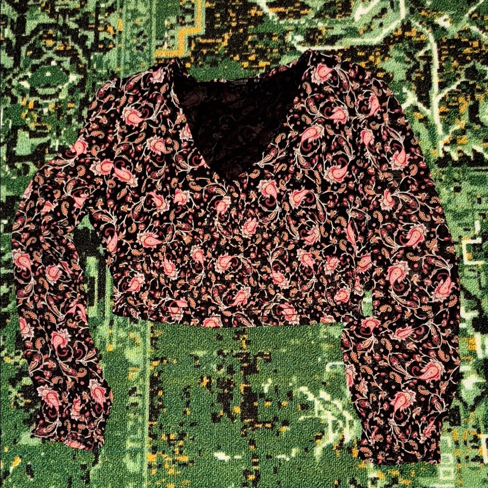 Cotton On Paisley Crop Top